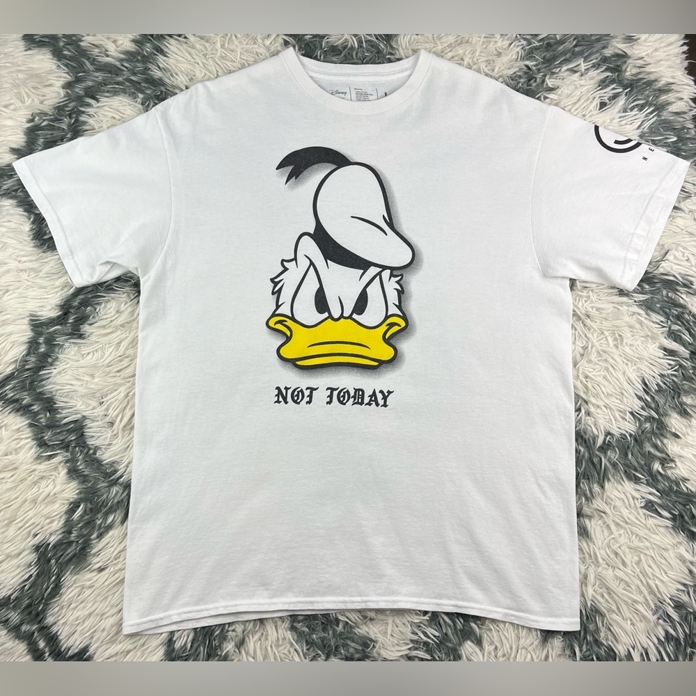Disney X Neff Men’s White Donald Duck Not Today T-shirt Size Large